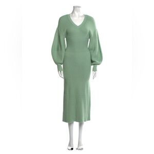 Staud green sweater dress